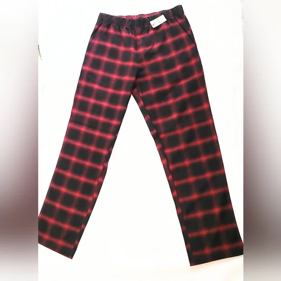 NWT! Express Men's Red Plaid Flannel Pajama Pant Size Small - Picture 1 of 6
